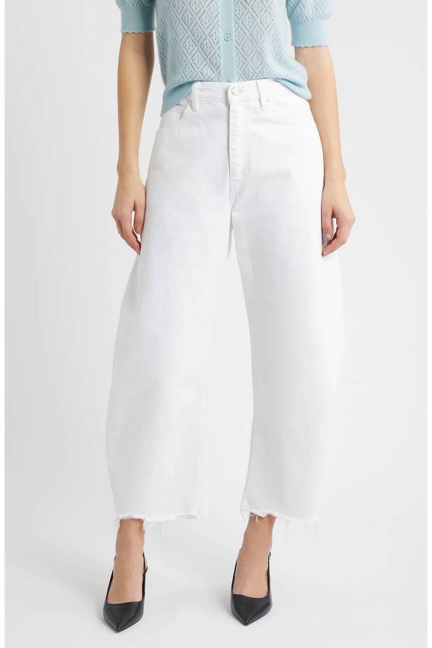 NEW FRAME the bubble crop jeans in white